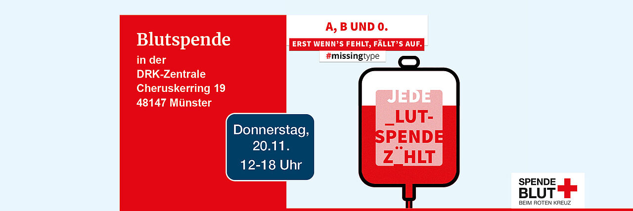 Eine Grafik mit einer stilisierten Blutkonserve.